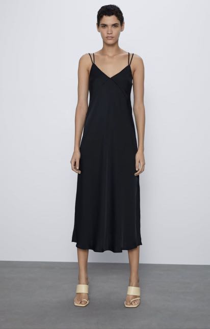 zara satin camisole dress