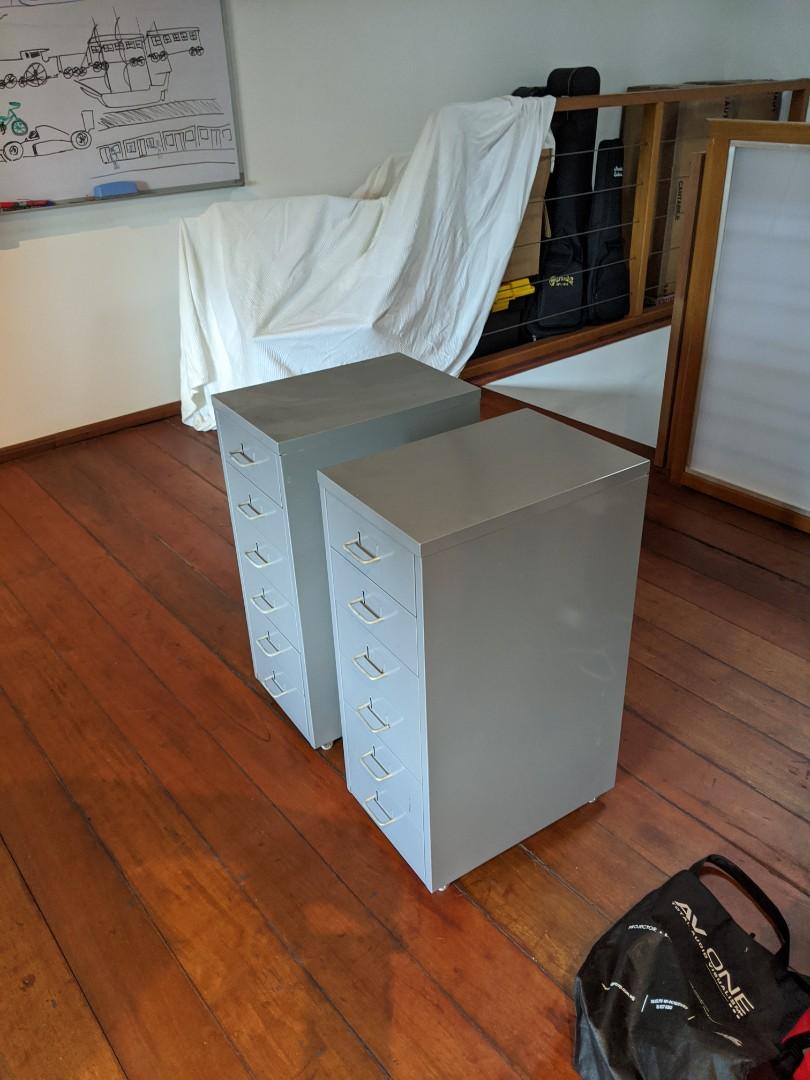 2 Ikea Ps Filing Cabinet 25sgd Each 40sgd For Both Furniture Shelves Drawers On Carousell
