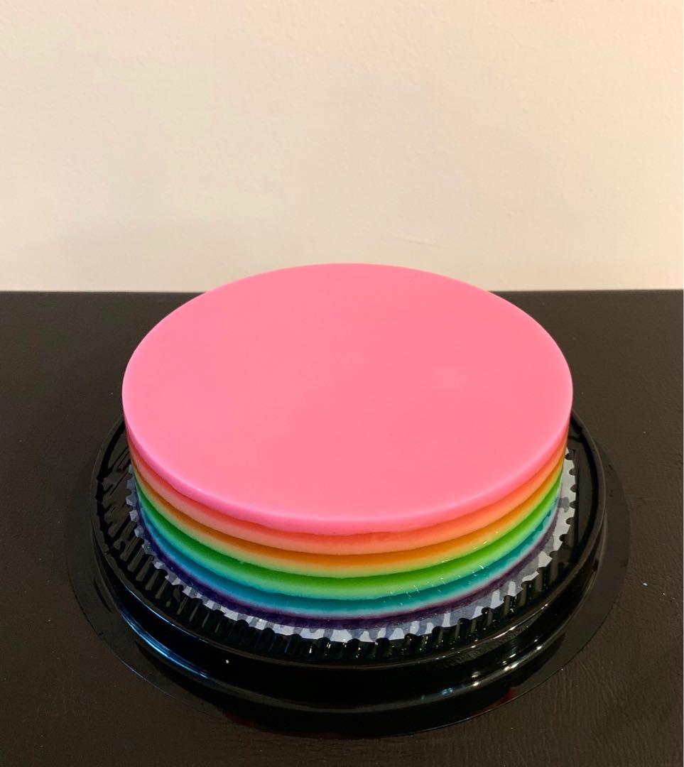 6 Rainbow Jelly Cake Food Drinks Baked Goods On Carousell