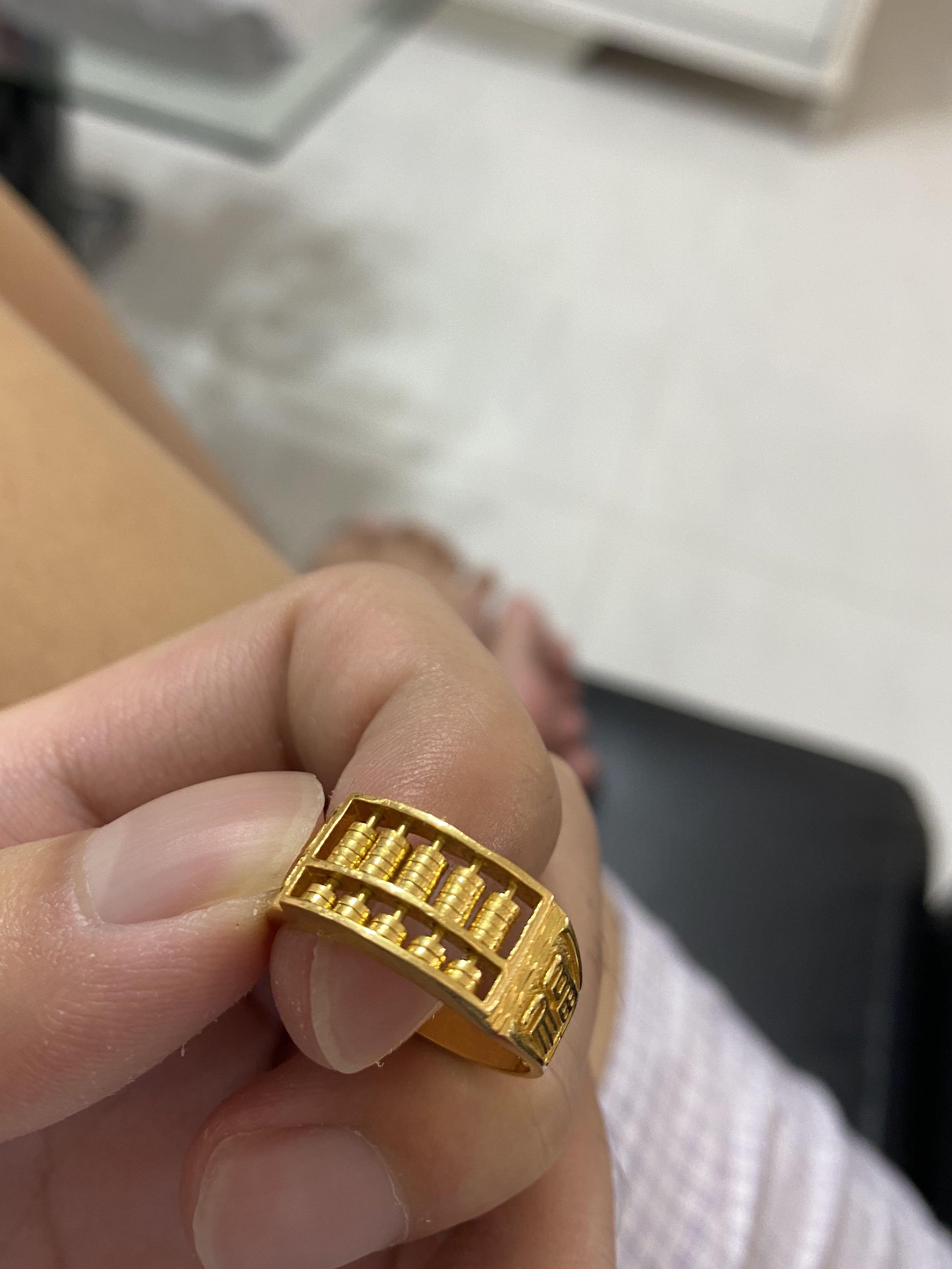 Abacus gold ring wear on which finger store