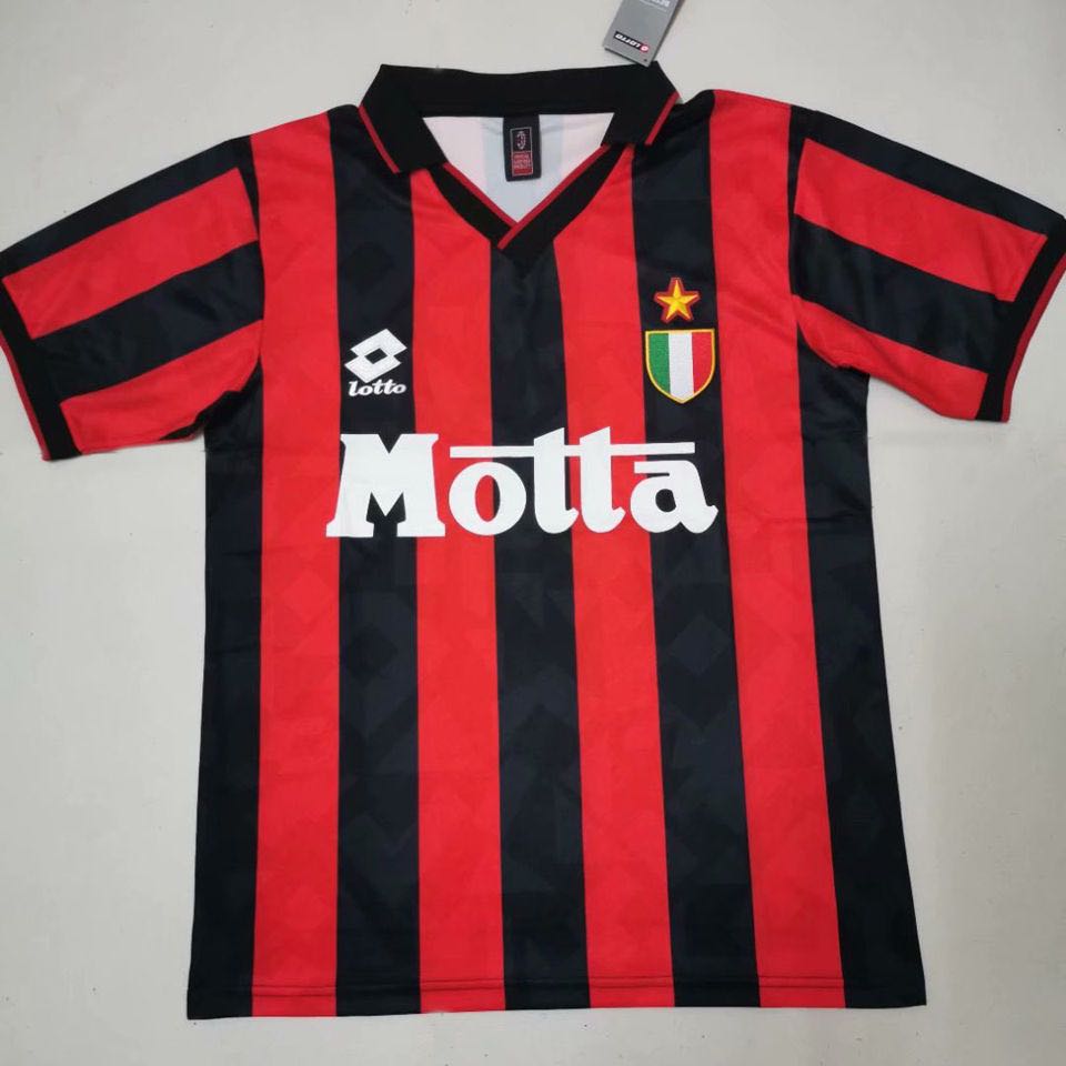 AC Milan Away football shirt 1992 - 1993. Sponsored by Motta