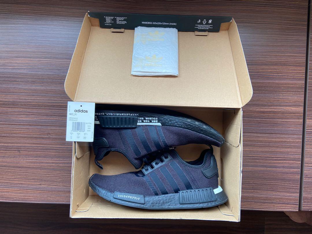 Adidas NMD R1 original triple black Japan BD7754 Men s Fashion
