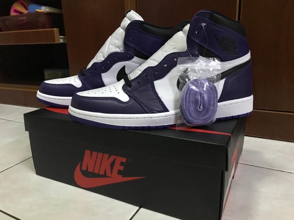 Men Nike Air Jordan 1 Retro High Og Court Purple White Black Uk 5 7 8 9 10 Us New Clothing Shoes Accessories Vishawatch Com