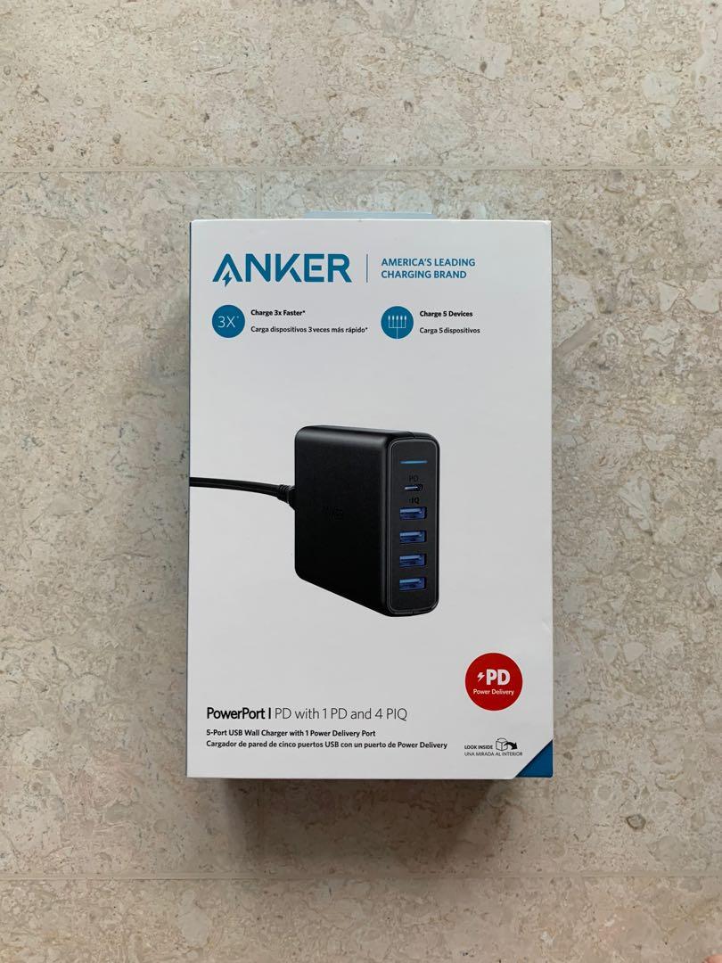 Anker Powerport Pd With 1 Pd And 4 Piq Electronics Others On Carousell