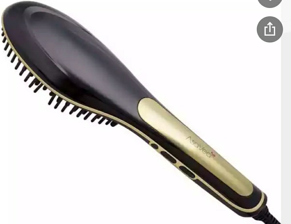 AsaVea Electric Hair straightener straightening brush Black