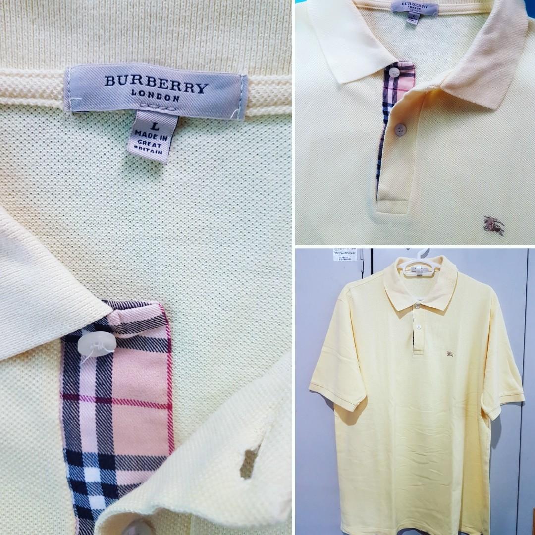 AUTHENTIC BURBERRY POLO SHIRT Men s Fashion Tops Sets Tshirts