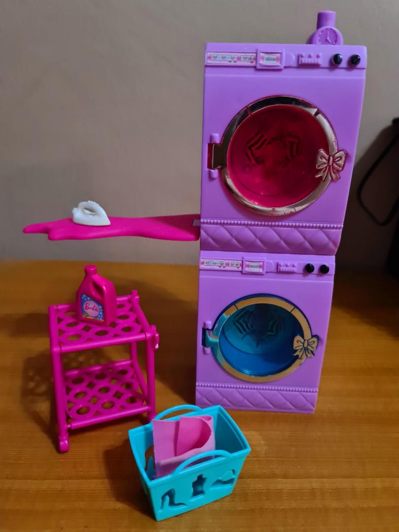 Barbie House Glam Laundry-Washing Machine & Dryer, Hobbies & Toys, Toys &  Games on Carousell