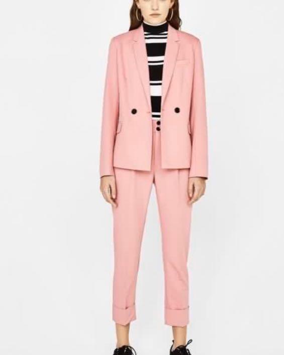 bershka pink blazer dress