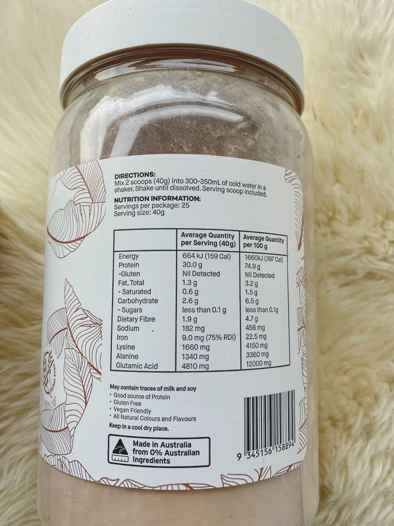 Bondi Vegan Protein Chocolate 1kg Australia , Health & Nutrition, Health Supplements, Sports