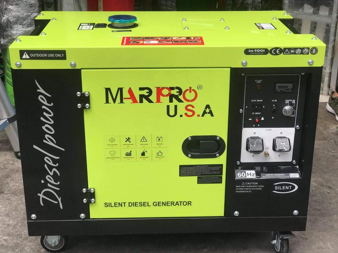 Brand new Marpro USA Silent Diesel Generator 10kva, Commercial