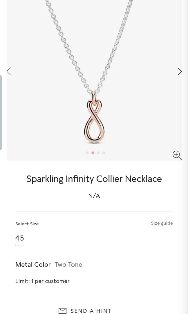 Authentic Pandora Infinity Necklace 