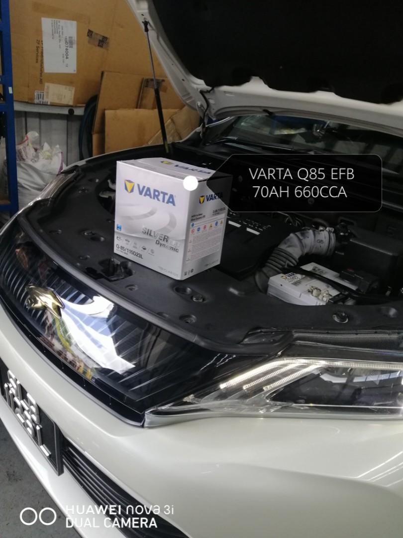 Onsite Replacement Brand New Varta Q85 Efb Battery For Toyota Harrier 2017 2 0 Na Car Accessories Accessories On Carousell