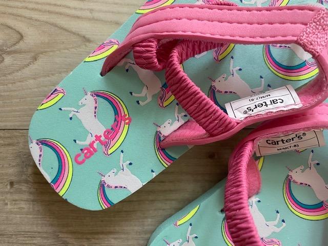 Carter S Rainbow Unicorn Flip Flops Babies Kids Girls Apparel