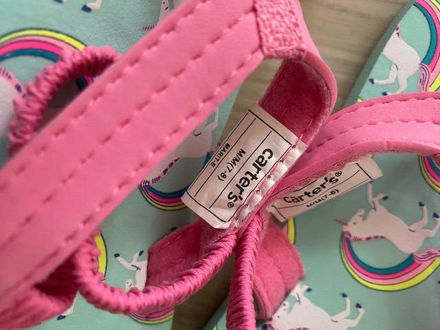Carter S Rainbow Unicorn Flip Flops Babies Kids Girls Apparel