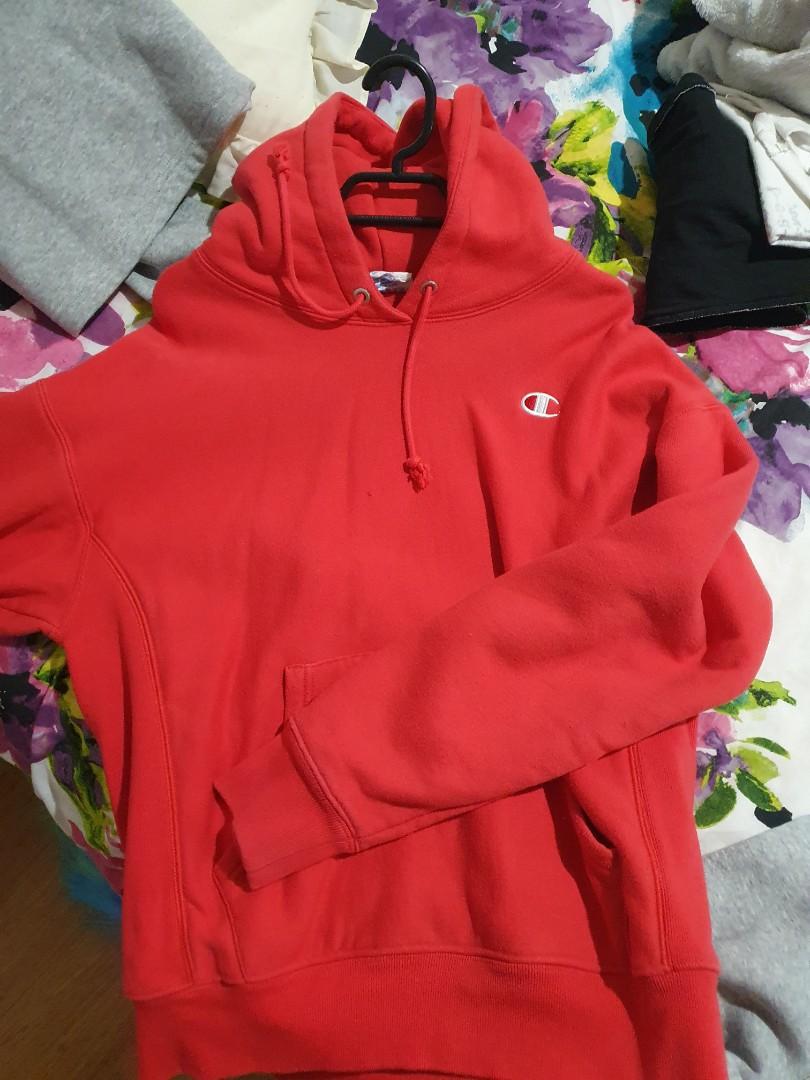 champion sweater red jacket