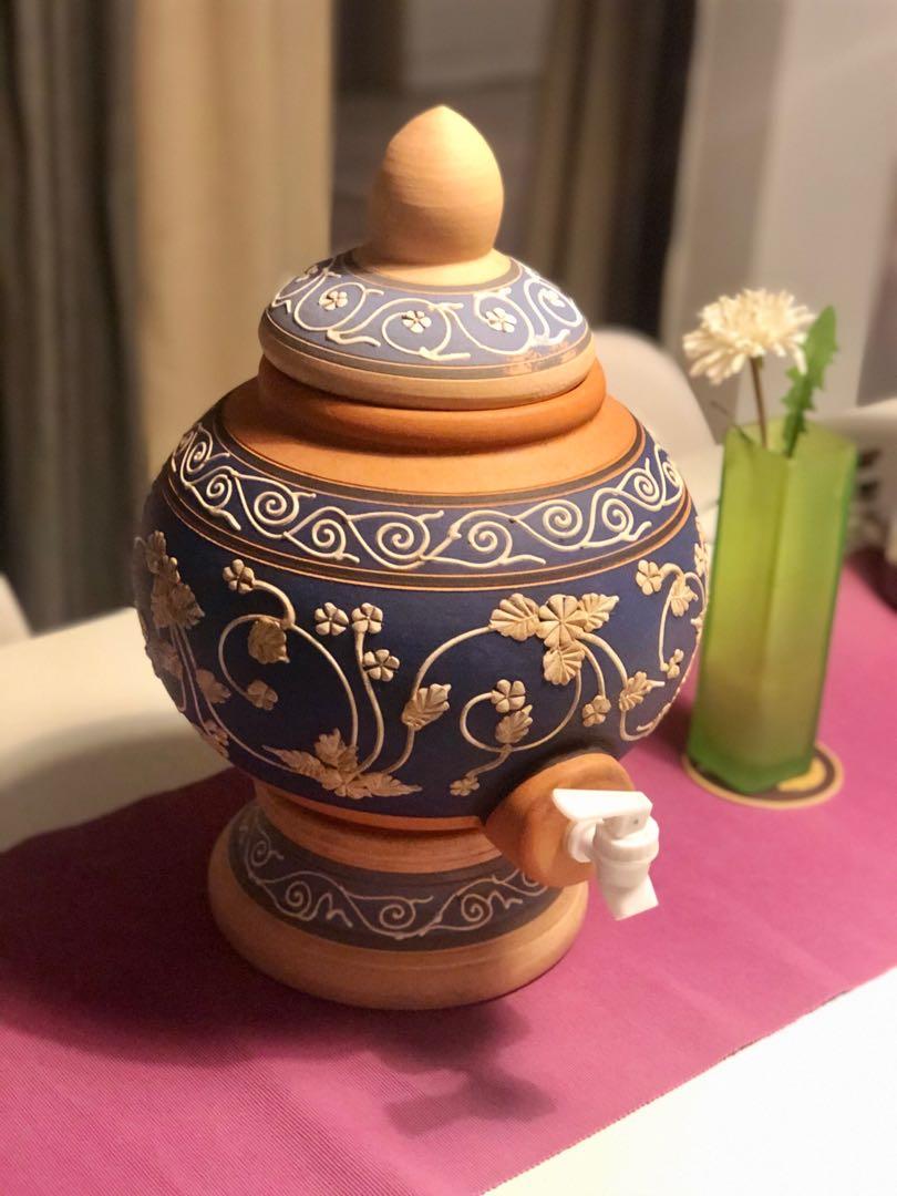 Clay pot Water Dispenser, Furniture & Home Living, Home Decor, Vases