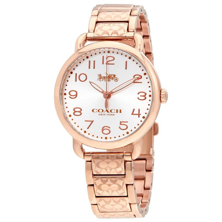 Coach women's delancey watch rose hot sale gold