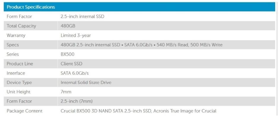 Crucial Bx500 480gb 3d Nand Sata3 6gb 2 5 Inch Ssd With Warranty
