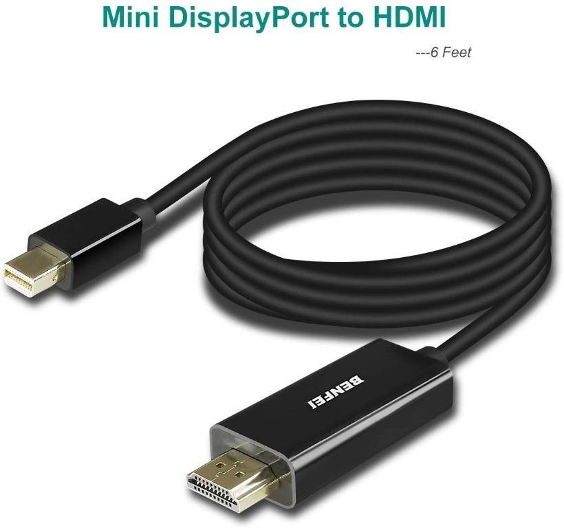 E8 Mini Displayport To Hdmi Cable Benfei Mini Dp To Hdmi 1 Meter Cable Thunderbolt Compatible With Macbook Air Pro Surface Pro Dock Monitor Projector Electronics Others On Carousell