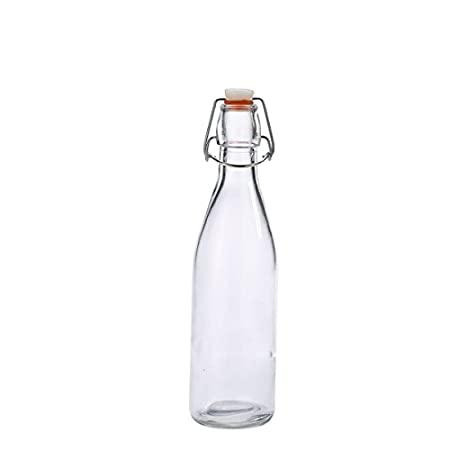 Estilo Swing Top Easy Cap Clear Glass Beer Bottles,16 oz, Set of 6 Glass  bottles