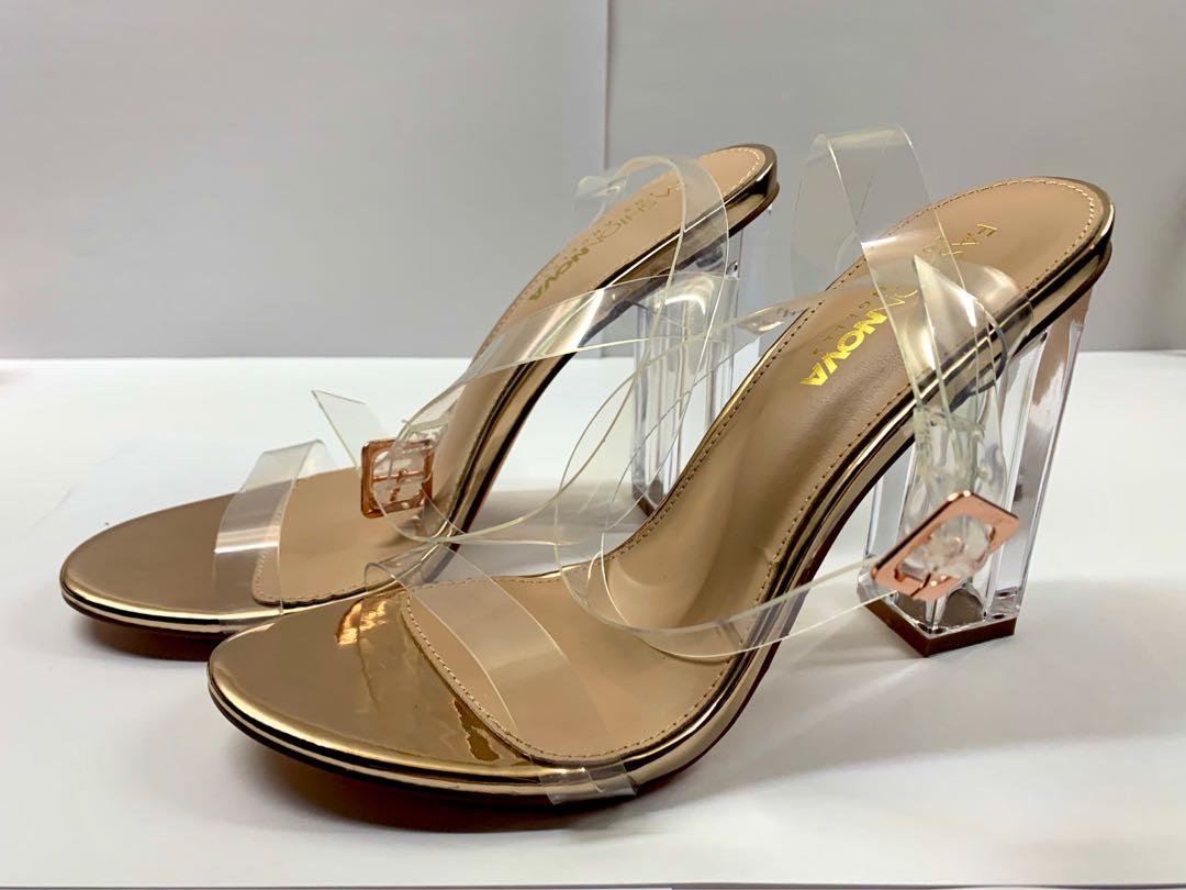 rose gold glass slipper