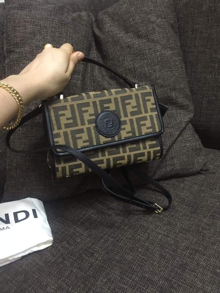 fendi black sling bag