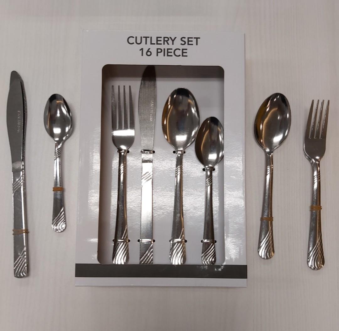 Full Cutlery Set 16 piece, Furniture & Home Living, Kitchenware