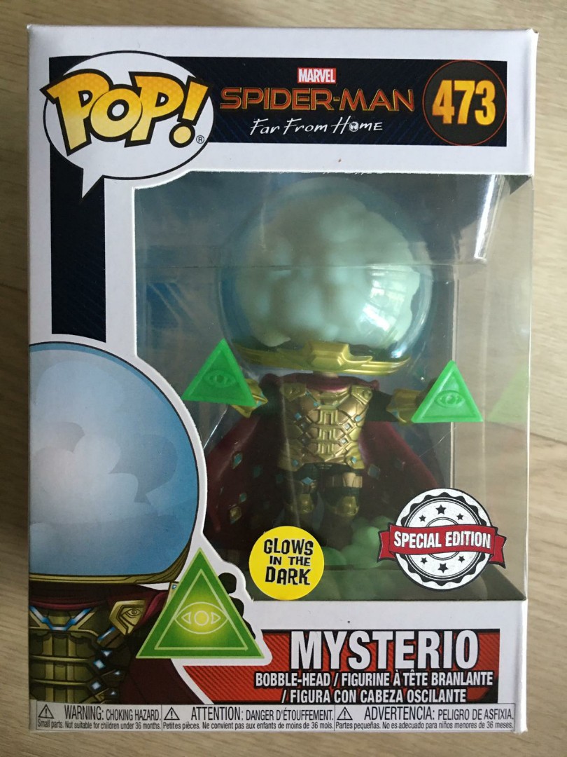 mysterio funko pop glow in the dark