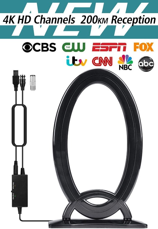 G010 GEEKERA TV Aerial, Indoor Freeview TV Ariel Kit 4G Filter Full Directional 1080P 4K GEEKERA