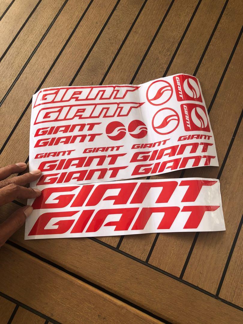 Giant frame decals Sports Equipment Bicycles Parts Bicycles