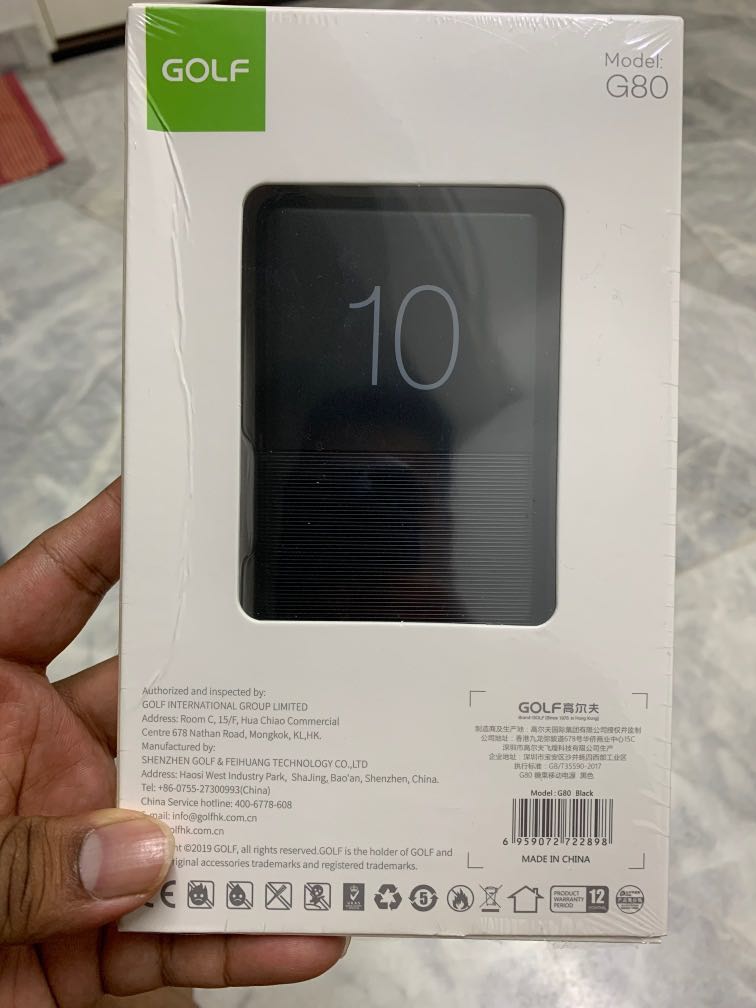 GOLF G80 Candy 10000mAh 2 USB Power Bank, Mobile Phones & Gadgets