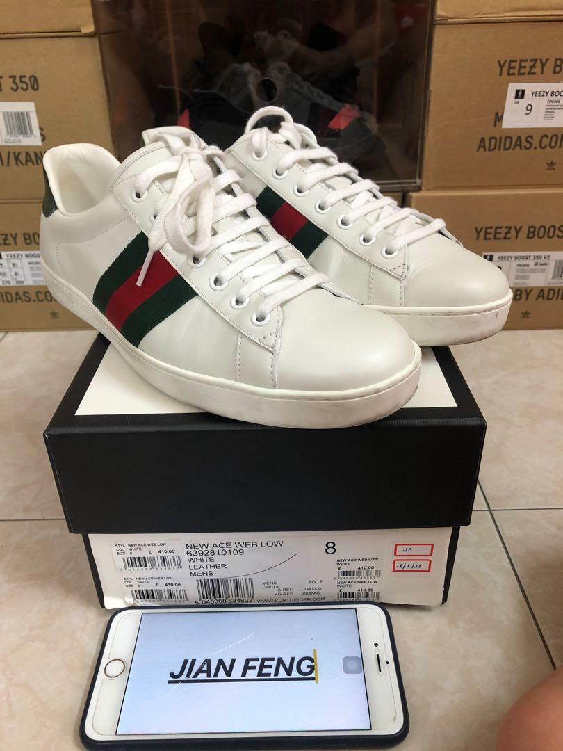 Gucci Ace size 8, Men's Fashion, Footwear, Dress Shoes on Carousell