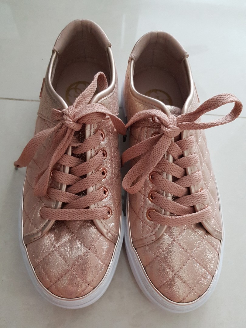 guess sneakers rose gold