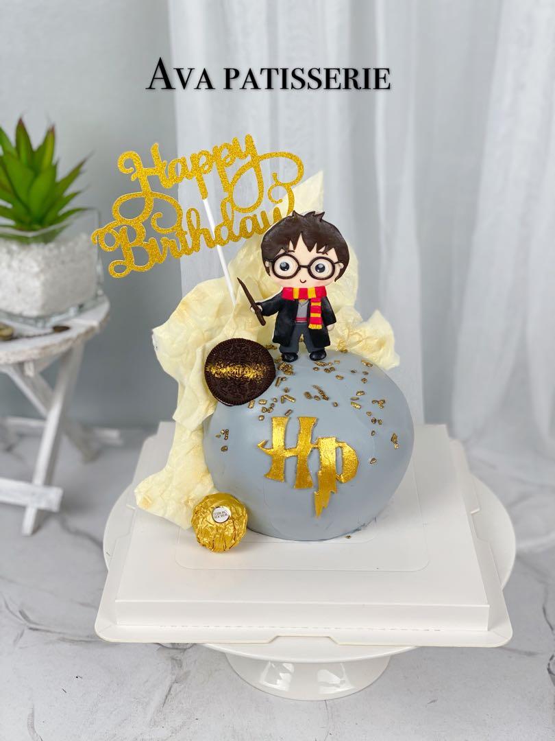Harry Potter Theme Round Birthday Cake Design Food Drinks Baked Goods On Carousell A cake is a type of confection usually enjoyed as dessert. harry potter theme round birthday cake design
