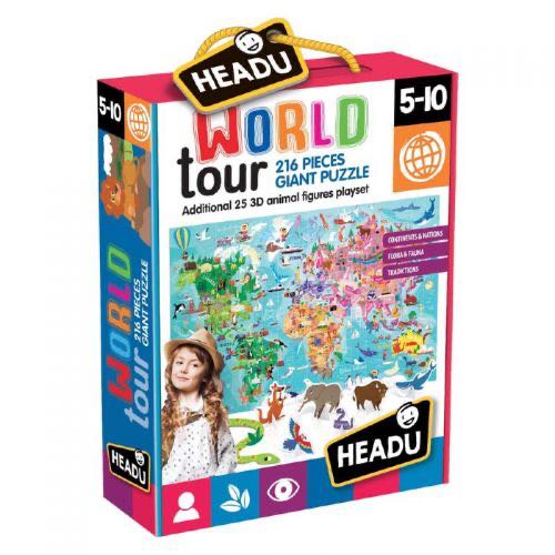 HEADU Grande Puzzle Circolare Le Stagioni - Gioco Educativo 3-8 Anni - Made In Italy