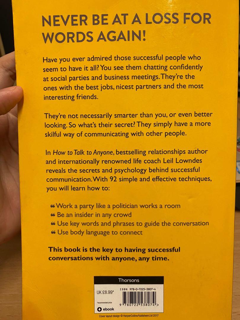 How To Talk To Anyone Books Stationery Non Fiction On Carousell