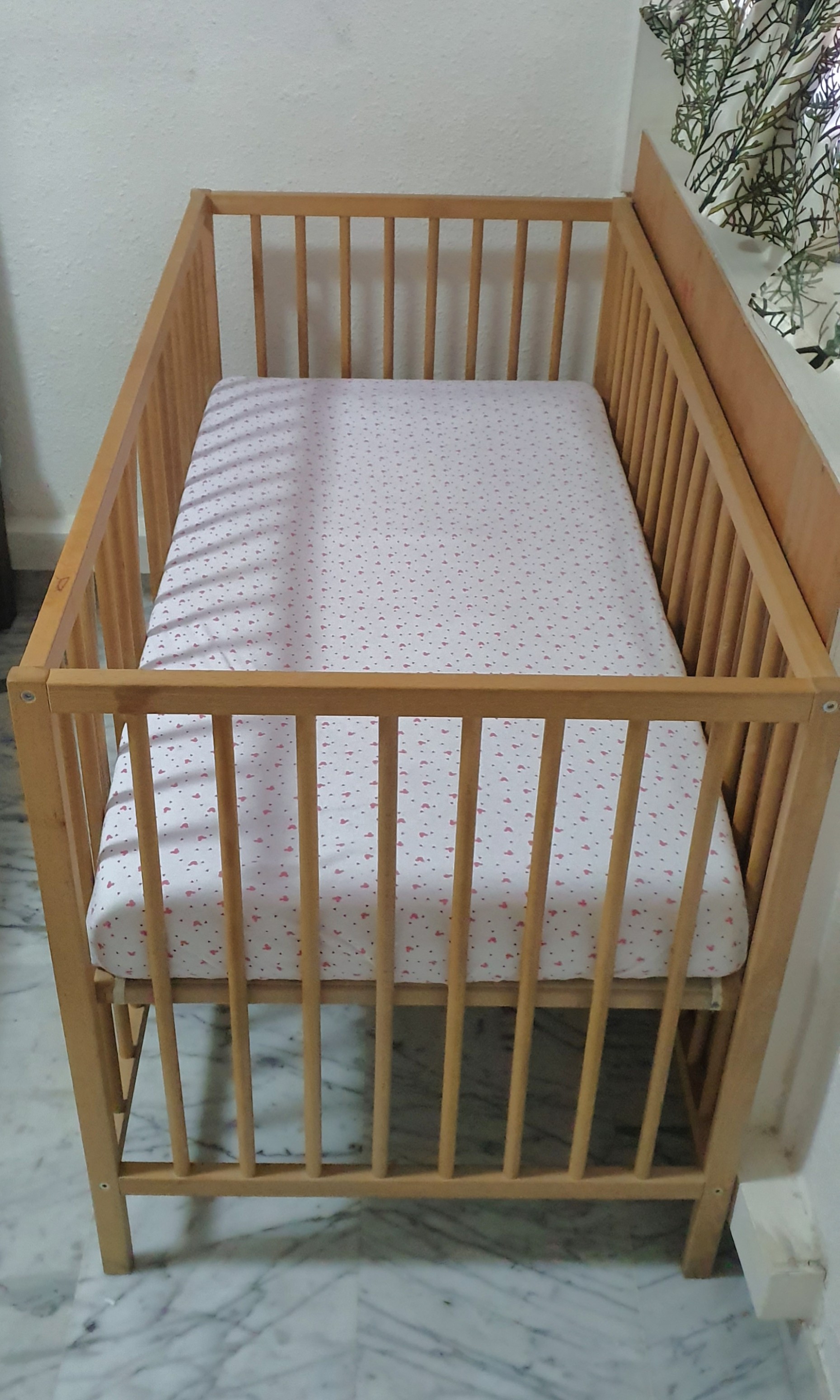 Ikea Wooden Baby Cot With Mattress Babies Kids Cots Cribs On Carousell