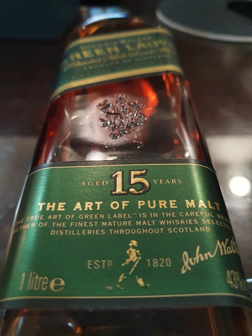 Johnnie Walker Green Label 1 litre Whisky, Food & Drinks ...
