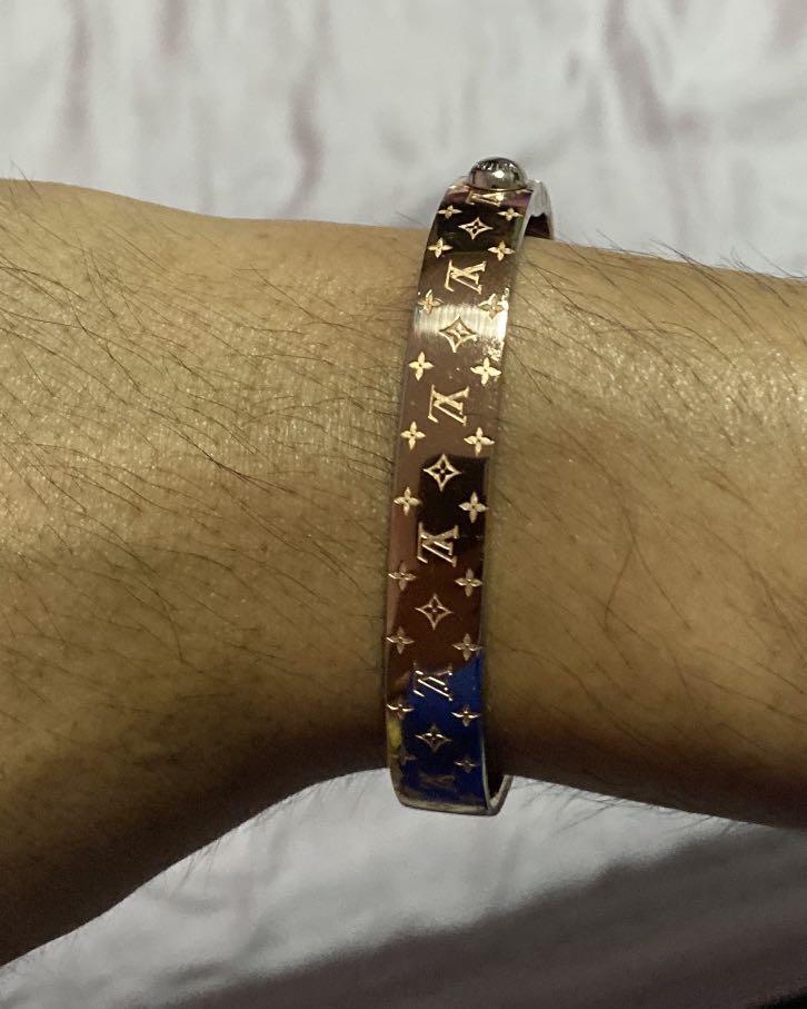 LOUIS VUITTON Rose Gold Nanogram Cuff Gorgeous and chic. Bold with the  classic N