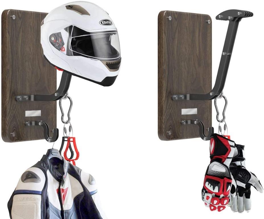 motorbike helmet and gloves