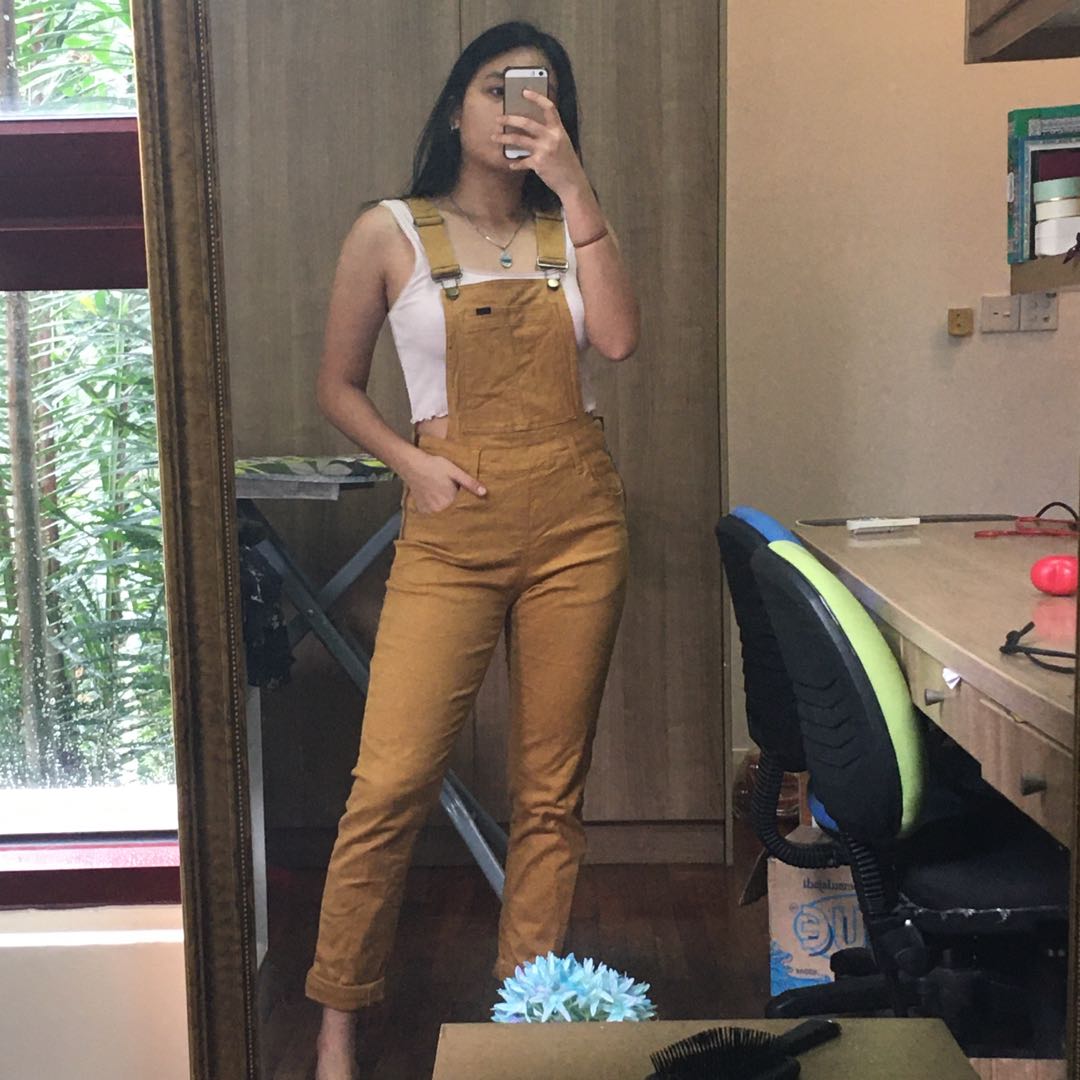 mustard overalls