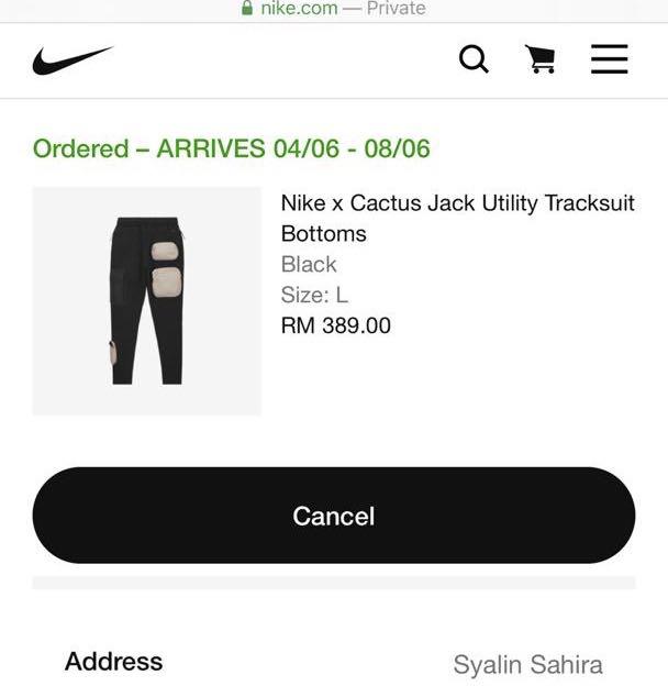 Nike travis scott tracksuit sales