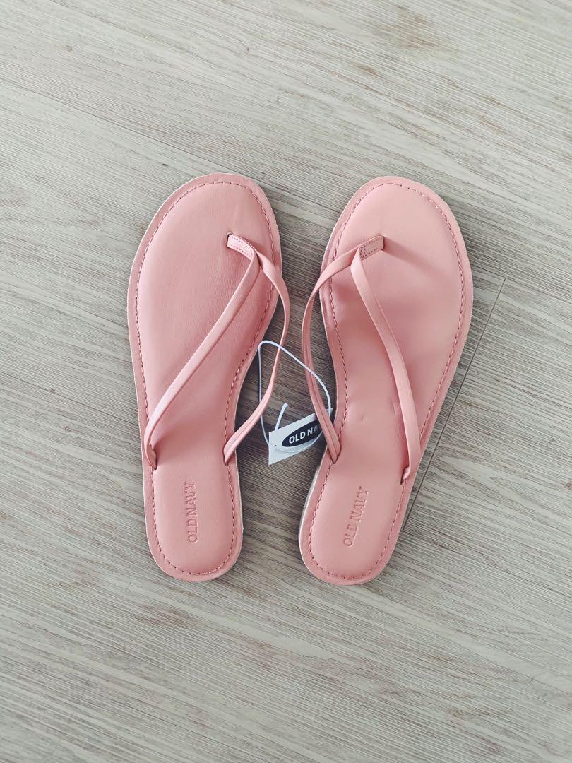 navy and pink sandals