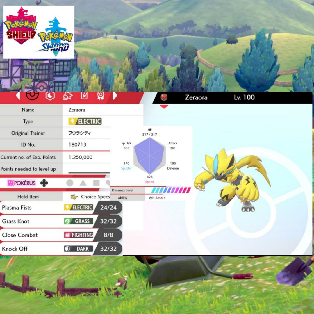 Pokerus Zeraora Pokemon Sword And Shield Max Stats Toys Games Video Gaming In Game Products On Carousell