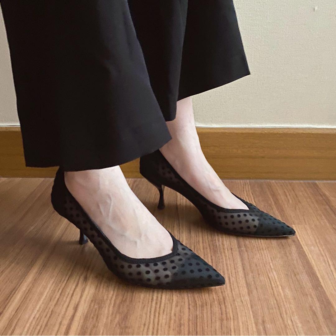 Zara polka dot heels on sale