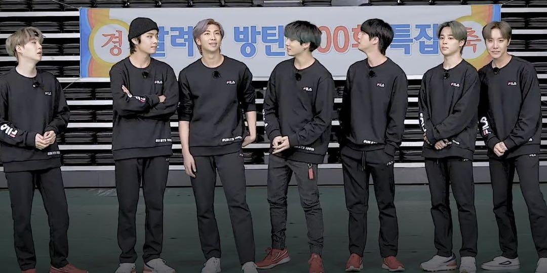 CLOSED RUN BTS 100th Ep Anniversary Fila Long Sleeve Shirt