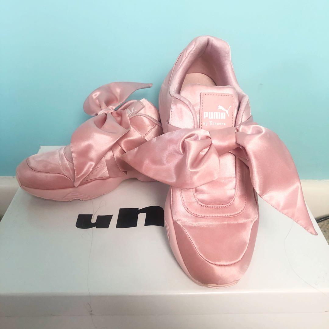 puma fenty pink bow sneakers