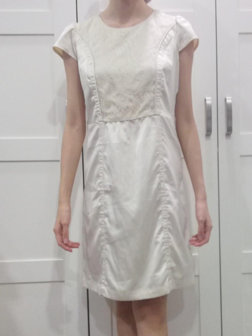 satin work dress