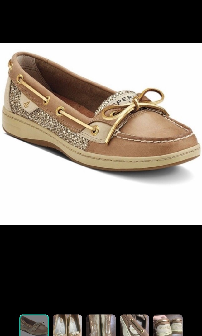 sperry gold glitter boat shoes