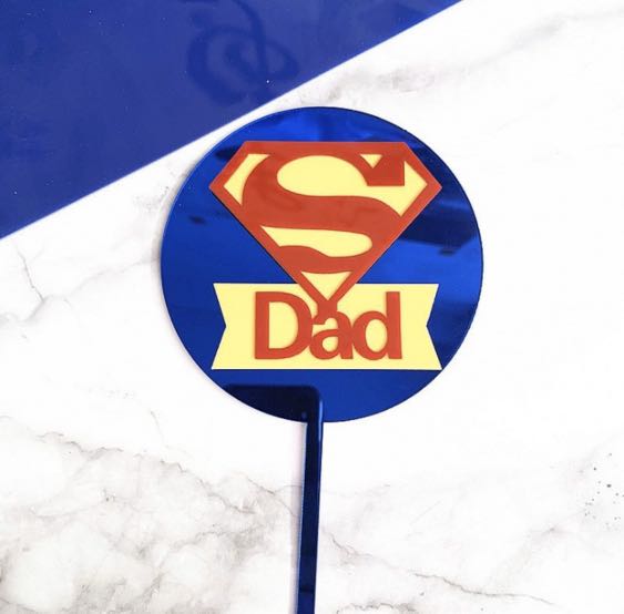 Cake Topper Papa Super Dad Cake Katherineinwonderland rebeca